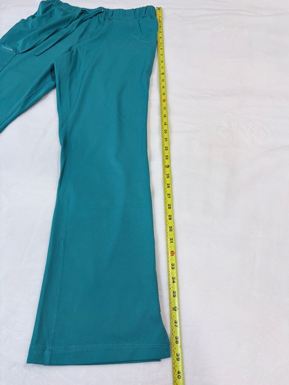 healing hands Teal Drawstring Medical Scrub Pants - Picture 4 of 14